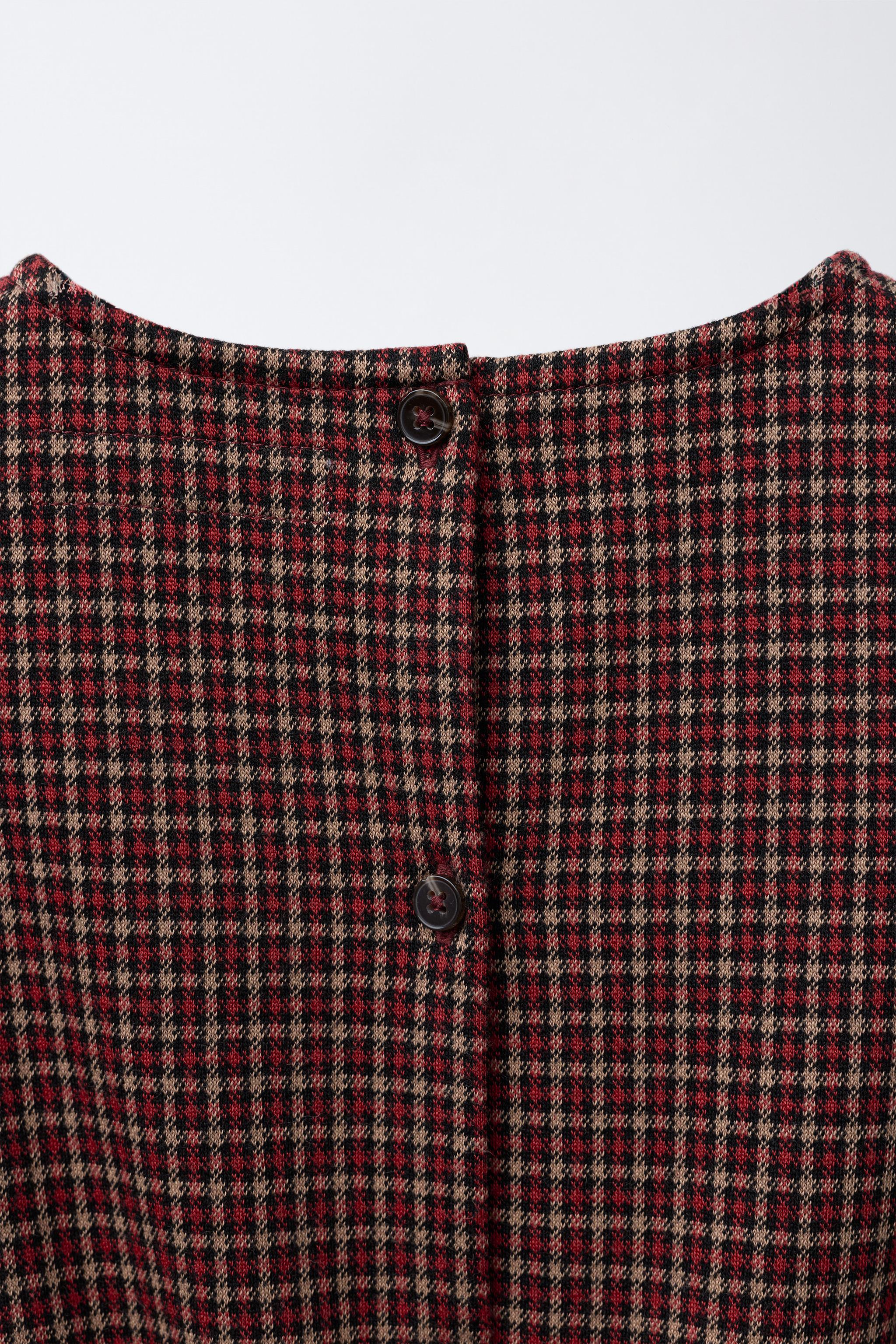 COMBI-SHORT À CARREAUX AVEC NŒUD